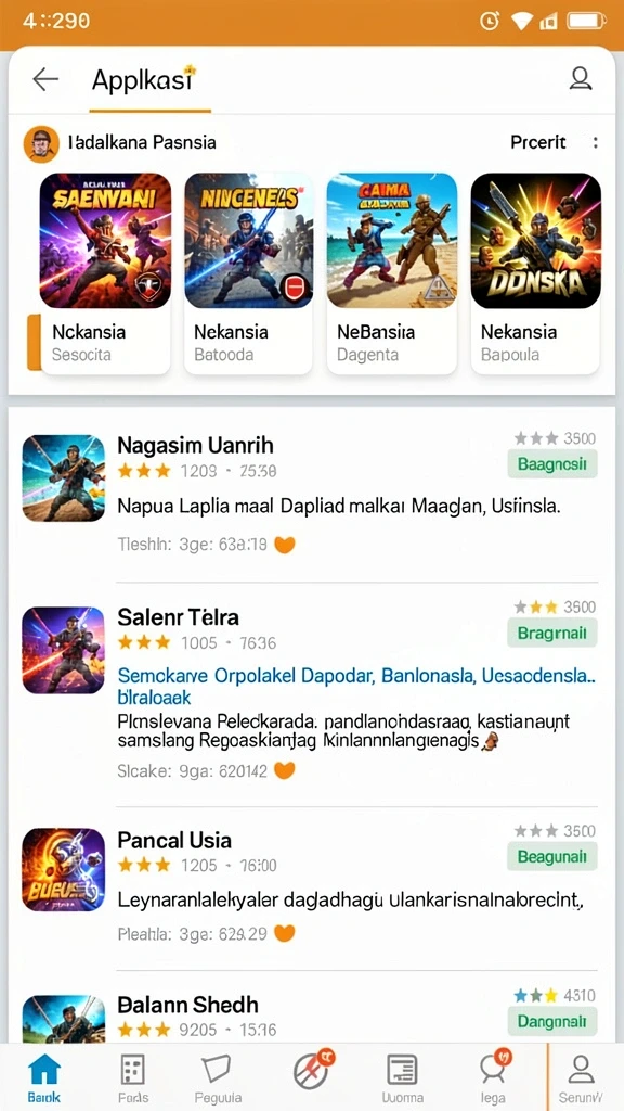 pulsa303 - Tampilan menu utama yang menarik dan intuitif.