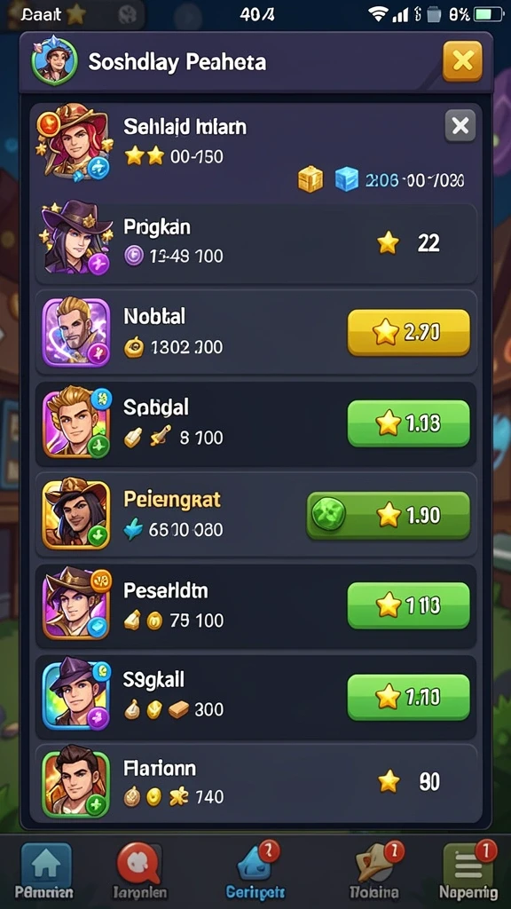 rpok - Screenshot menunjukkan antarmuka utama permainan RPOK.